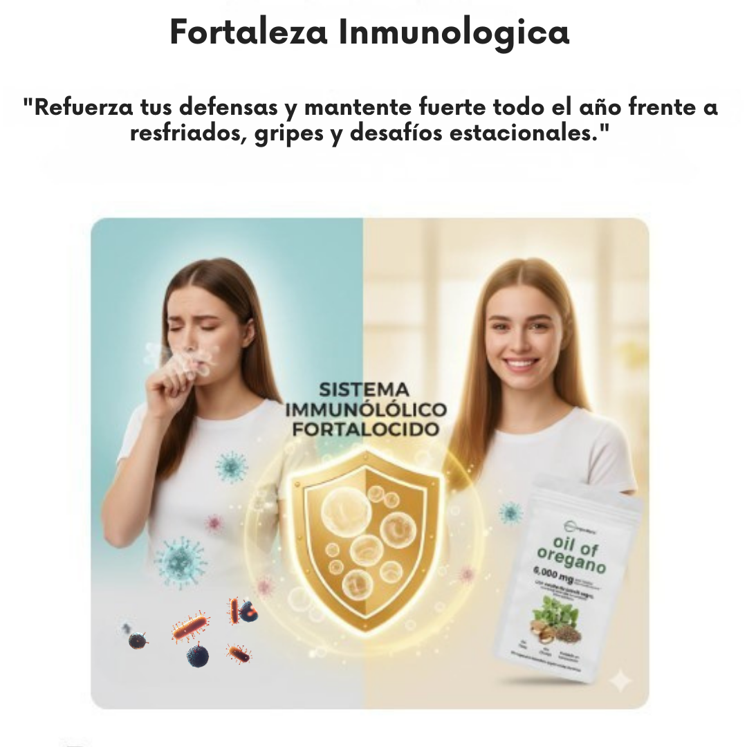 "¡Dile adiós a los resfriados y gripes! Refuerza tu sistema inmunológico."