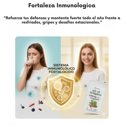 "¡Dile adiós a los resfriados y gripes! Refuerza tu sistema inmunológico."